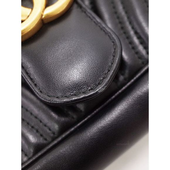 Gucci GG Marmont Quilted Small Shoulder Bag Black - Picture 4 of 5